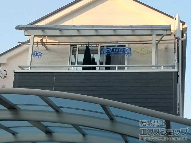 東京都日野市ののバルコニー・ベランダ屋根 ヴェクターテラス R型 1500 屋根タイプ 単体 積雪〜50cm対応 施工例