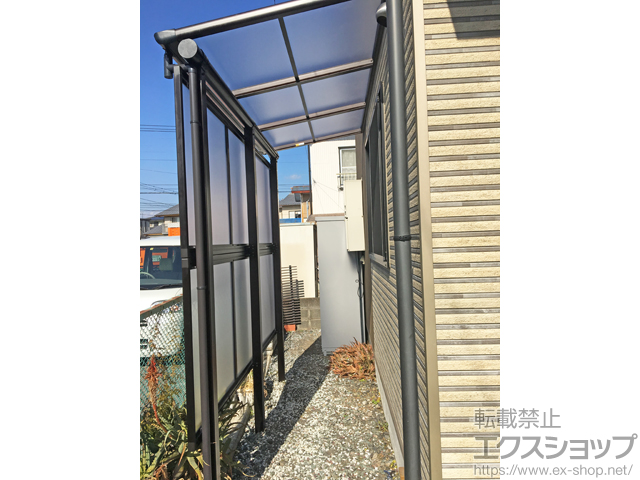 静岡県富士市ののテラス屋根 プレシオステラス F型 テラスタイプ 単体 積雪〜20cm対応 施工例