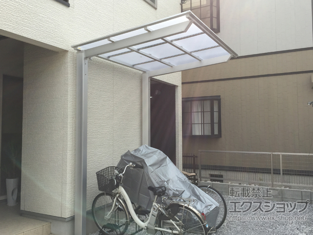 神奈川県茅ヶ崎市ののサイクルポート・駐輪場 ネスカFミニ (フラットスタイル) 積雪〜20cm対応 施工例