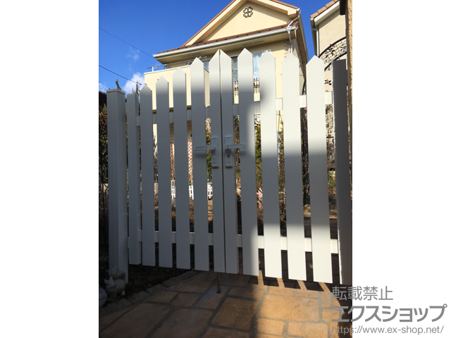 東京都小金井市のの門扉 アメリカン1型 両開き　柱使用 施工例