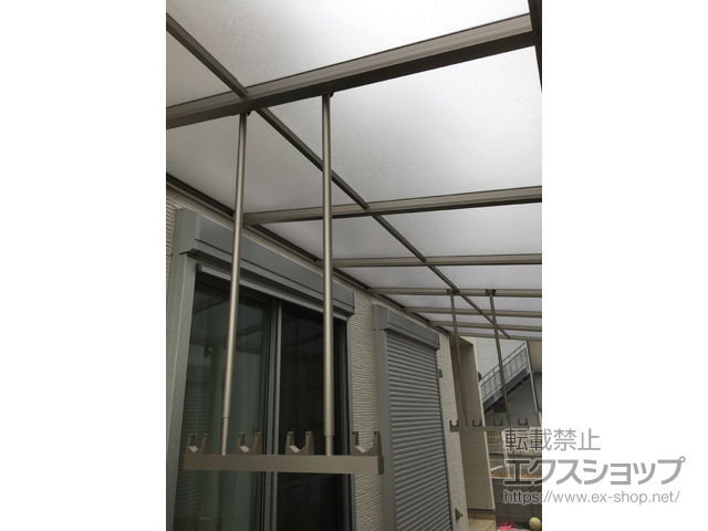 兵庫県伊丹市ののバルコニー・ベランダ屋根 プレシオステラス F型 屋根タイプ 単体 積雪〜20cm対応 施工例