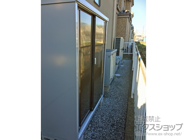 埼玉県越谷市のの物置・屋外倉庫 シンプリー 一般型 1320×515×1603 MJX-135D-TB 施工例