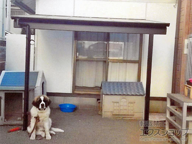 埼玉県深谷市ののテラス屋根 プレシオステラス F型 1500 テラスタイプ 単体 積雪〜50cm対応 施工例