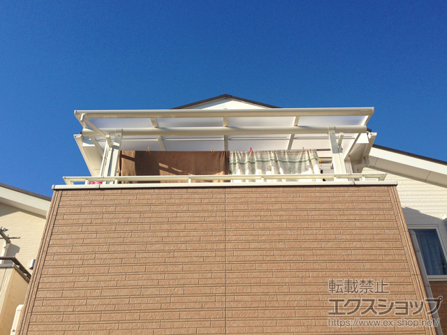 千葉県袖ヶ浦市ののバルコニー・ベランダ屋根 ヴェクターテラス F型 屋根タイプ 単体 積雪〜20cm対応 施工例