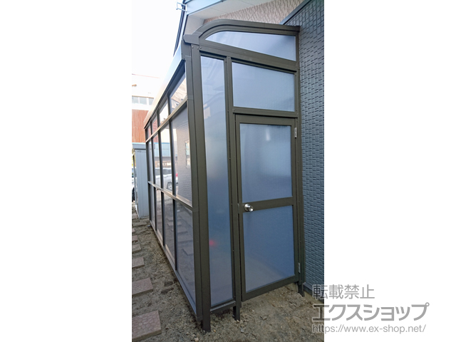 岩手県久慈市ののストックヤード スピーネストックヤードR型 パネルタイプ ヤード仕様 積雪〜50cm対応 施工例