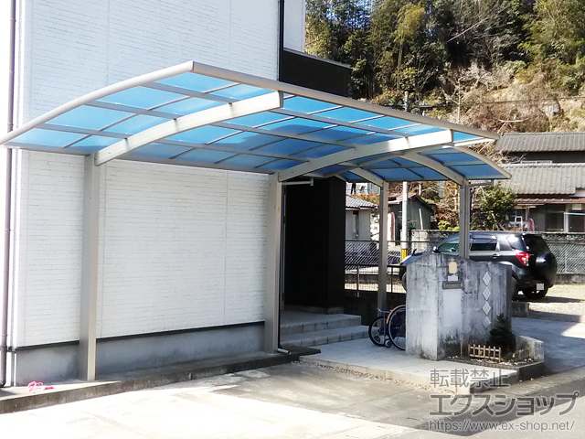 熊本県人吉市ののサイクルポート・駐輪場 レイナポートグランミニ 積雪〜20cm対応 施工例