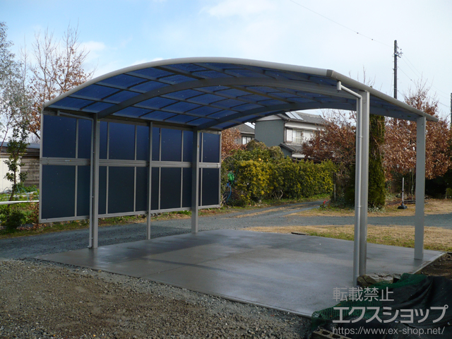 静岡県浜松市のYKKAPカーポート施工例(レイナツインポートグラン 積雪〜20cm対応＋サイドパネル:37827831-1)