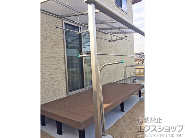 岡山県総社市ののウッドデッキ マージウッドデッキ 施工例