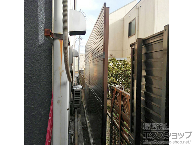 愛知県一宮市ののフェンス・柵 レスティナフェンス7型 3段支柱（パネル3段） 施工例