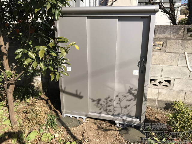 神奈川県横浜市のの物置・屋外倉庫 エスモ 一般型 1200×650×1501 ESE-1206E-SS 施工例