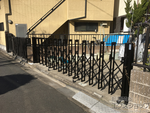 東京都江戸川区ののカーゲート アルシャインII L型 Aタイプ ノンレール 片開き 480S 施工例