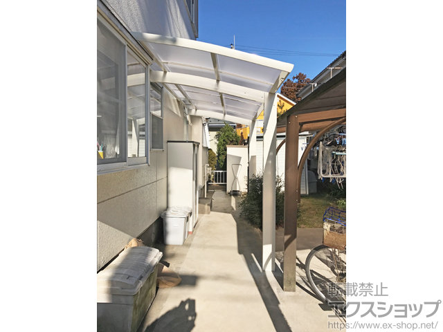 茨城県つくば市ののサイクルポート・駐輪場 レイナポートグランミニ 積雪〜20cm対応 施工例