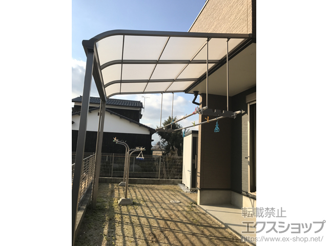 福岡県大川市ののテラス屋根 スピーネ R型 テラスタイプ 単体 積雪〜20cm対応 施工例