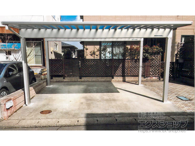 宮城県仙台市ののカーポート エフルージュ ツイン50 積雪〜50cm対応 施工例