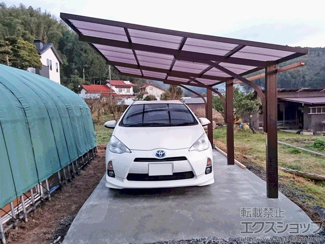 島根県出雲市ののカーポート カーポート2CP-U型 積雪〜20cm対応 施工例