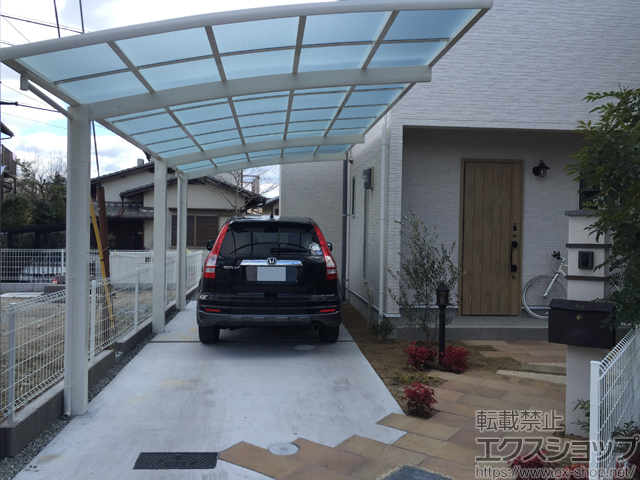 奈良県奈良市ののカーポート レイナポートグラン 延長　積雪〜20cm対応 施工例