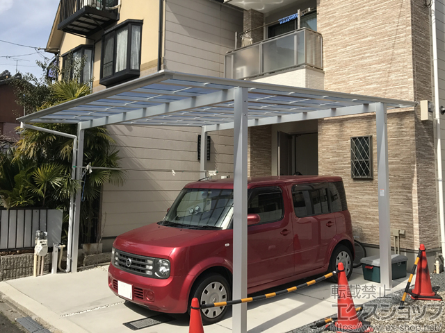 京都府京都市ののカーポート ソリッドポート ワイド 積雪〜20cm対応 施工例