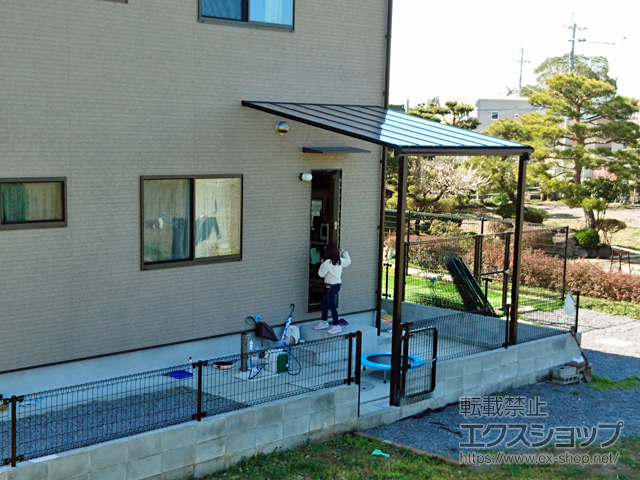 熊本県熊本市ののテラス屋根 ヴェクターテラス F型 テラスタイプ 単体 積雪〜20cm対応 施工例