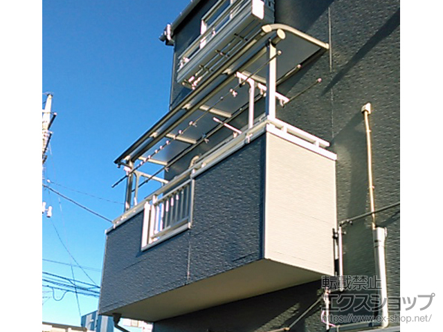 神奈川県相模原市ののバルコニー・ベランダ屋根 プレシオステラス R型 屋根タイプ 単体 積雪〜20cm対応 施工例