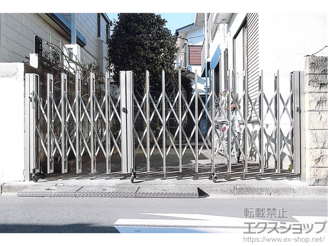 東京都練馬区ののカーゲート アルシャインII M型 Aタイプ ノンレール 片開き親子 (150+230)SP 施工例