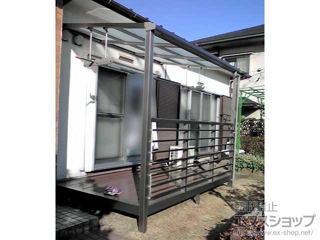 東京都八王子市ののテラス囲い・サンルーム サニージュ F型 オープン納まり 積雪〜20cm対応 施工例