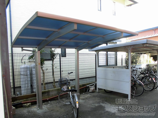 群馬県伊勢崎市ののサイクルポート・駐輪場 プレシオスポート ミニ 積雪〜20cm対応 施工例