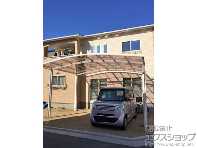 香川県高松市ののカーポート ネスカR (ラウンドスタイル) ワイド 積雪〜20cm対応 施工例
