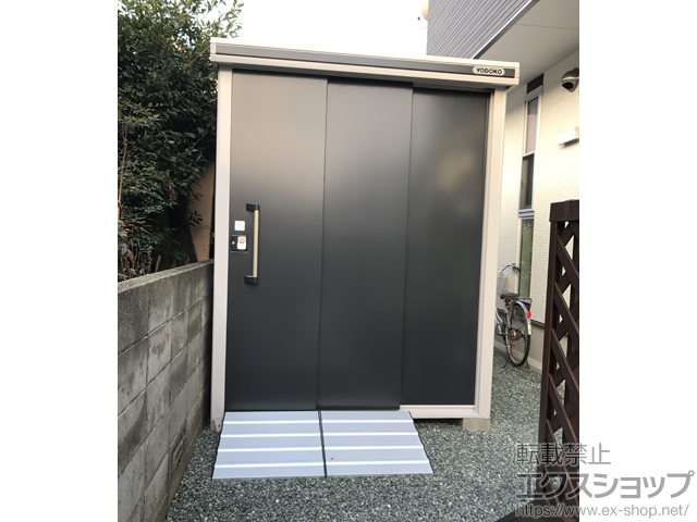 熊本県合志市のの物置・屋外倉庫 エルモ 一般型 1870×1870×2360 LMD-1818H-SM 施工例