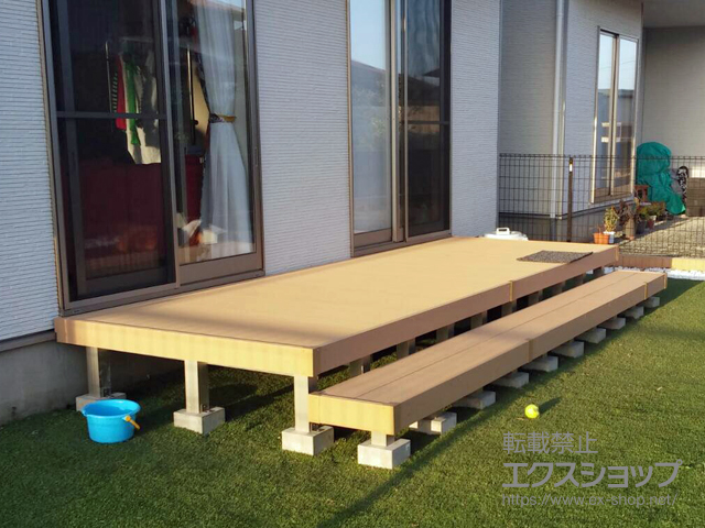 群馬県伊勢崎市ののウッドデッキ リウッドデッキ 200 施工例