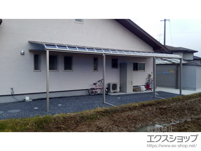 広島県東広島市ののテラス屋根 ヴェクターテラス R型 テラスタイプ 三連棟 積雪〜20cm対応 施工例