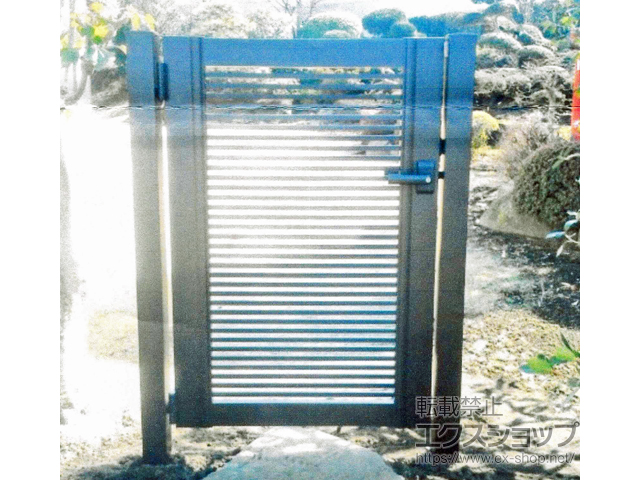 東京都稲城市のの門扉 エクスライン門扉1型 片開き 門柱使用 施工例