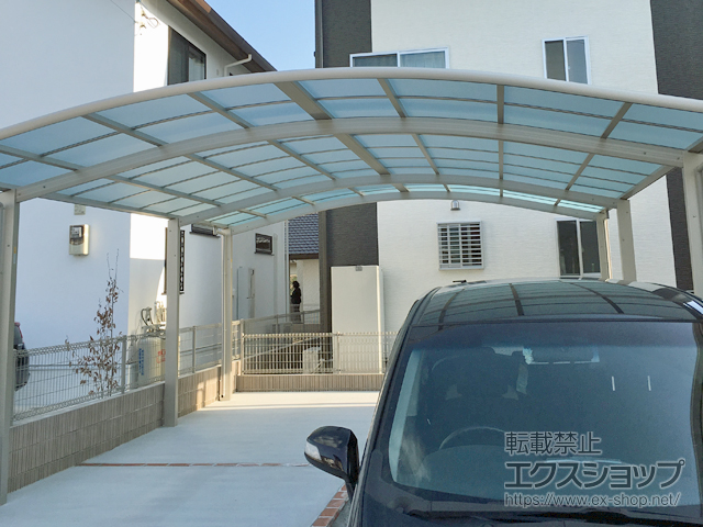 熊本県上益城郡益城町ののカーポート レイナツインポートグラン 延長　積雪〜20cm対応 施工例