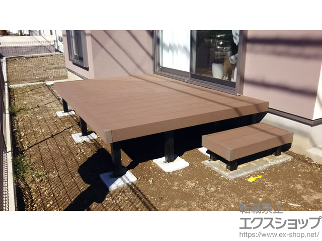 静岡県伊豆市ののウッドデッキ リウッドデッキ 200＋独立式リウッドステップ2型 施工例