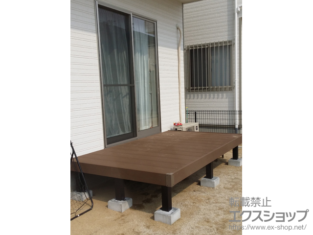 福岡県久留米市ののウッドデッキ マージウッドデッキ 施工例