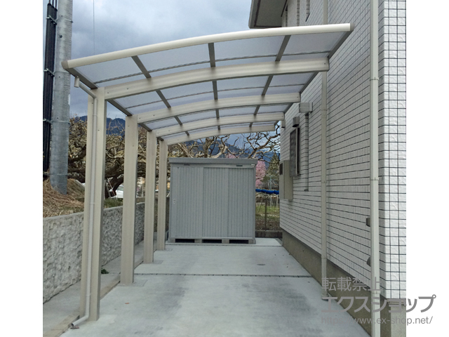長野県飯田市ののカーポート レイナポートグラン50 延長 積雪〜50cm対応 施工例