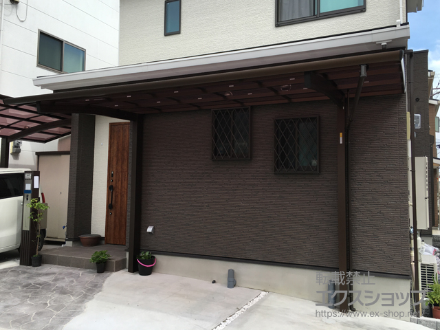 大阪府吹田市ののカーポート レイナポートREグラン 前下がり 積雪〜20cm対応 施工例