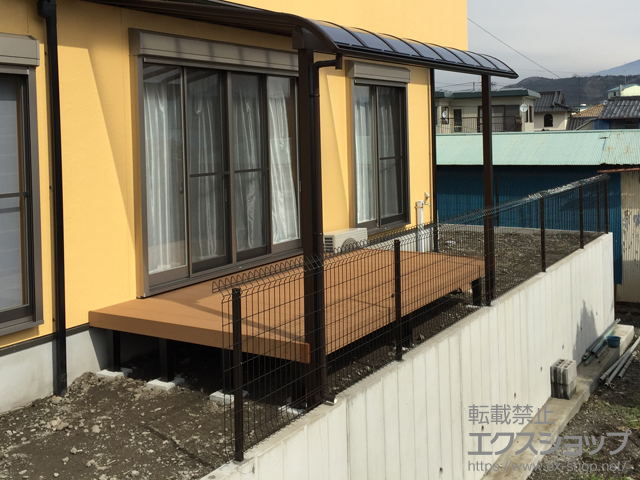 静岡県富士市ののフェンス・柵 メッシュフェンス G10-R 自由柱施工 施工例