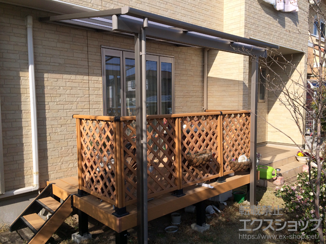 群馬県前橋市ののテラス屋根 スピーネ F型 テラスタイプ 単体 積雪〜20cm対応 施工例