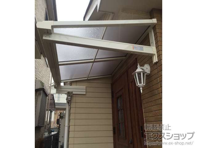 神奈川県横浜市ののバルコニー・ベランダ屋根 スピーネ F型 ルーフタイプ 単体 積雪〜20cm対応※片袖納まり 施工例