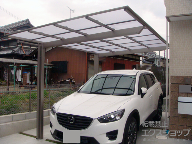 大阪府枚方市ののカーポート ネスカF (フラットスタイル) 積雪〜20cm対応 施工例