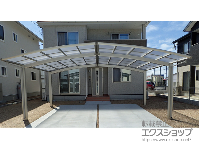 島根県松江市ののカーポート レイナポートグラン M合掌　積雪〜20cm対応 施工例