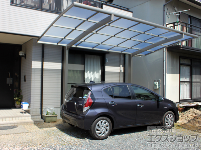 岡山県岡山市ののカーポート ネスカR (ラウンドスタイル) 積雪〜20cm対応 施工例