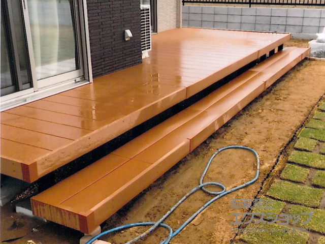 茨城県神栖市ののウッドデッキ リウッドデッキ200 施工例