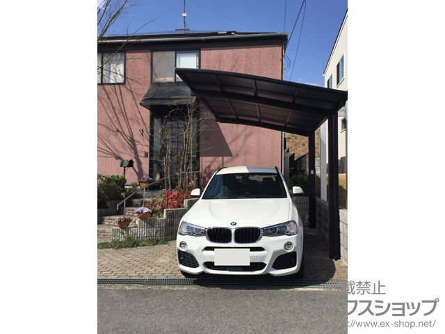 広島県東広島市ののカーポート ネスカR (ラウンドスタイル) 積雪〜20cm対応 施工例