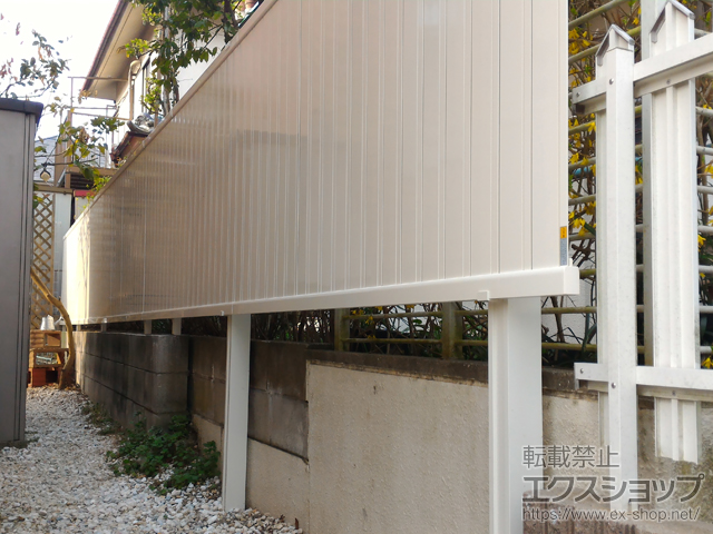 大阪府箕面市ののフェンス・柵 レスティナフェンス8型 たて目隠し 自由柱施工 施工例