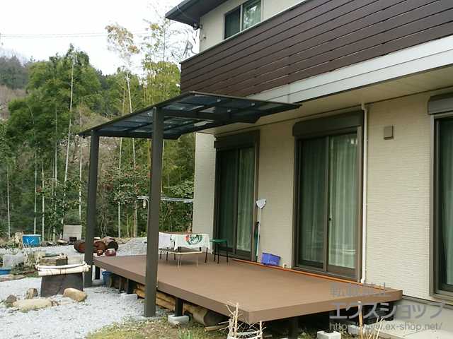 岐阜県瑞浪市ののウッドデッキ リウッドデッキ 200＋リウッドステップ5型 Sタイプ(2段) 施工例