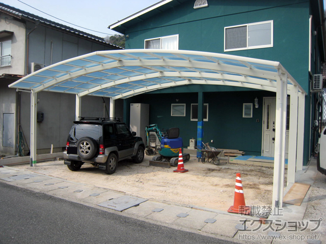 岡山県新見市ののカーポート レイナトリプルポートグラン　積雪〜20cm対応 施工例