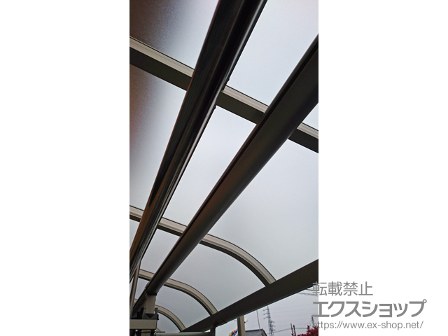 茨城県北茨城市ののテラス屋根 プレシオステラス R型 テラスタイプ 連棟　積雪〜20cm対応 施工例