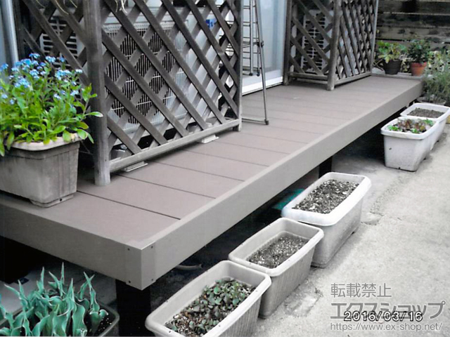 岡山県岡山市ののウッドデッキ マージウッドデッキ 施工例