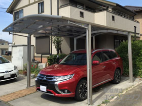 栃木県小山市ののカーゲート レイナツインポートグラン　積雪〜20cm対応 施工例